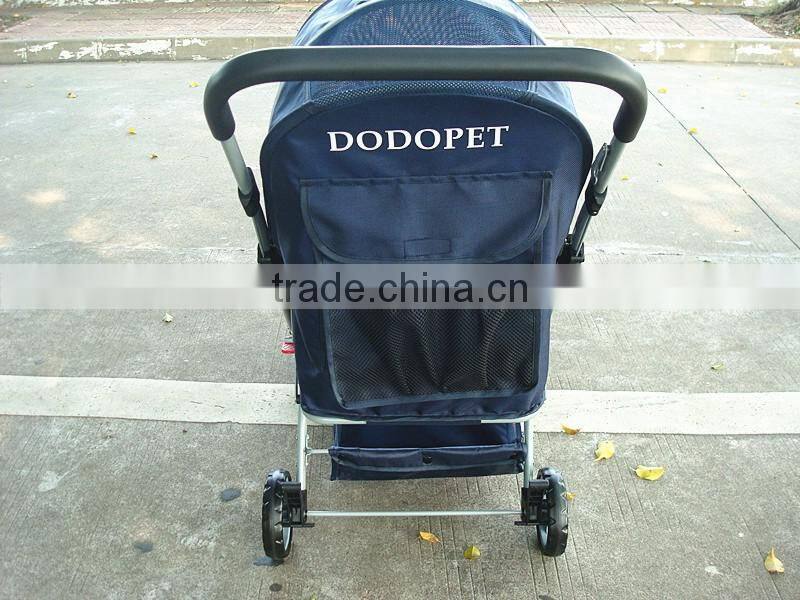 Factory direct shock absorbers two-way aluminum pet pet trolley four-wheel folding washable dog carts spot