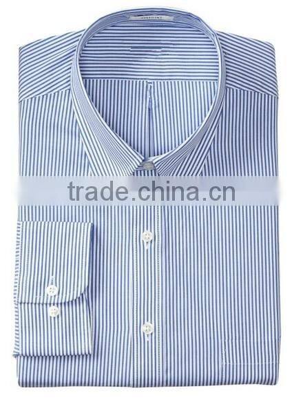 Button down blue stripes dress shirt man shirt