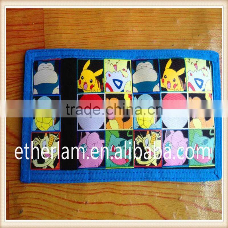 Child wallet little boy girl canvas sports wallet coin purse cartoon student wallet short design XWL0003-1