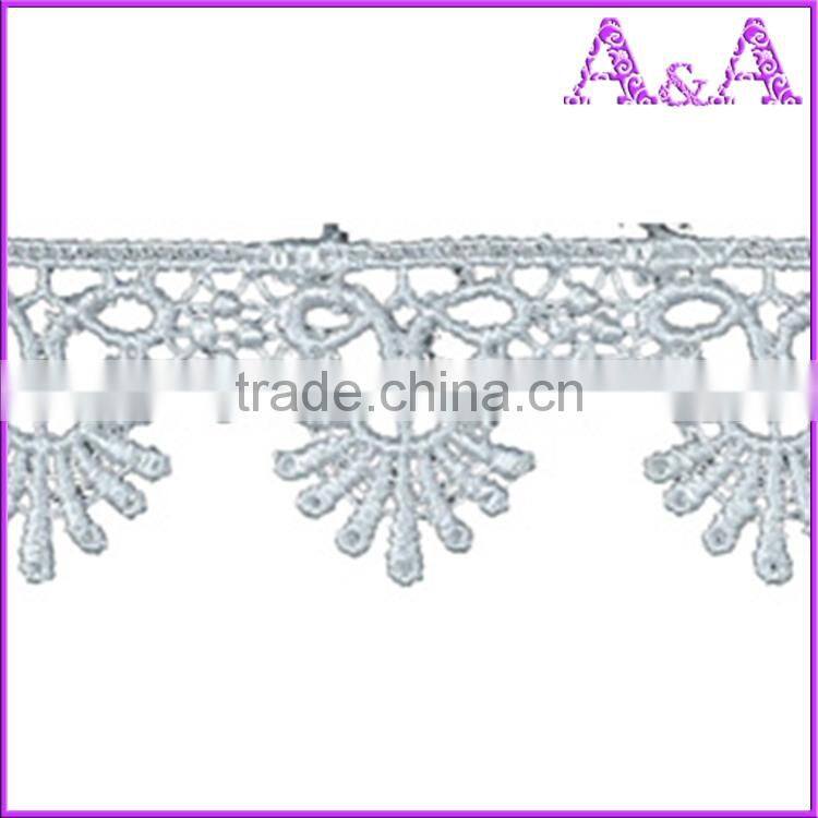 High Elastic Orange Chemical Lace Designs Customize For Cotton Sarees