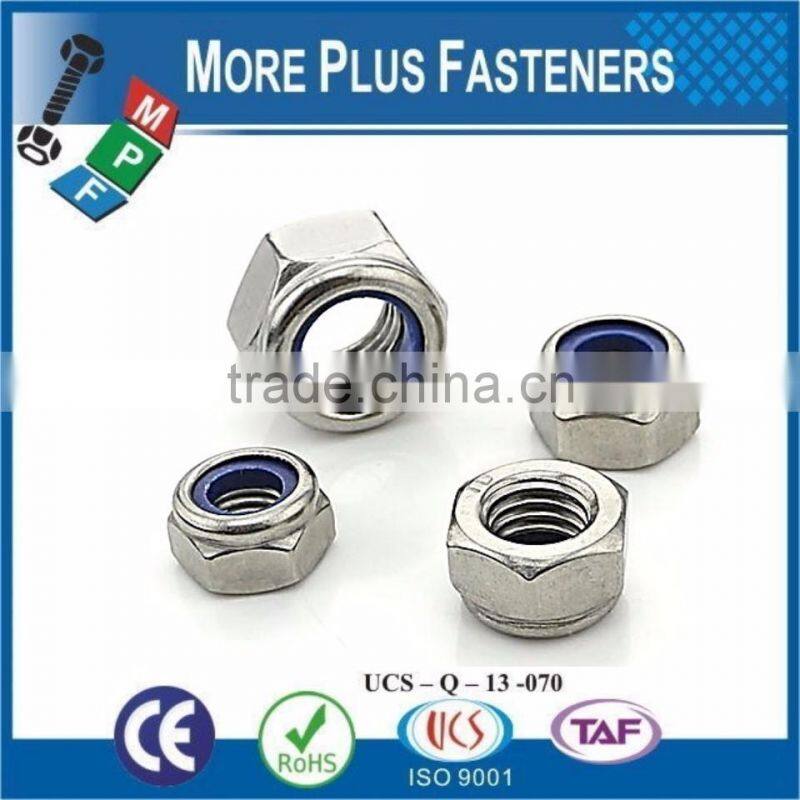 Made in Taiwan Nylon Insert Lock Nut DIN 985 ISO 7040 ANSI B18 16 3M ASME B18 16 6 Nyloc Nut