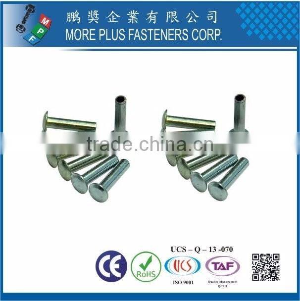 Taiwan Stainless steel 18-8 Chrome plated steel Nickel plated steel Copper Brass DIN6791 DIN660 Semi-Tubular and Solid Rivet