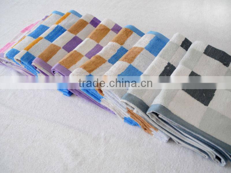 Bamboo Towel with Plaid Yarn Dyed Face Towel