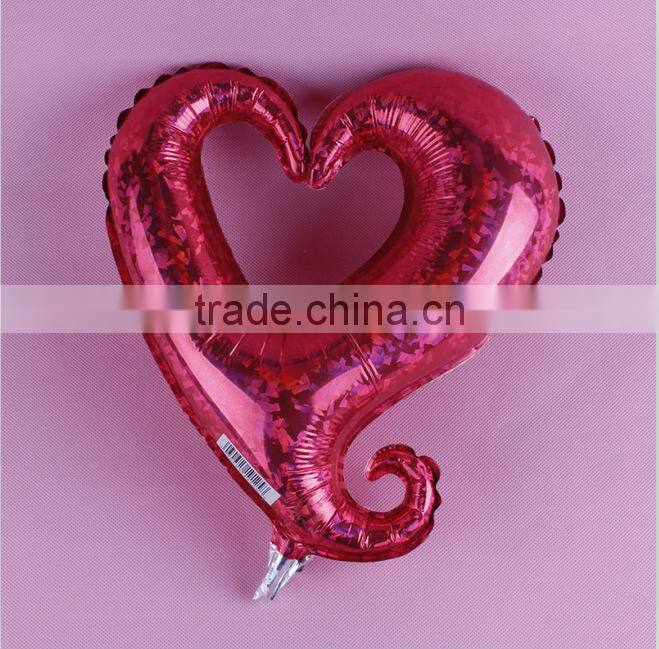 2014 new design heart shape foil helium balloon
