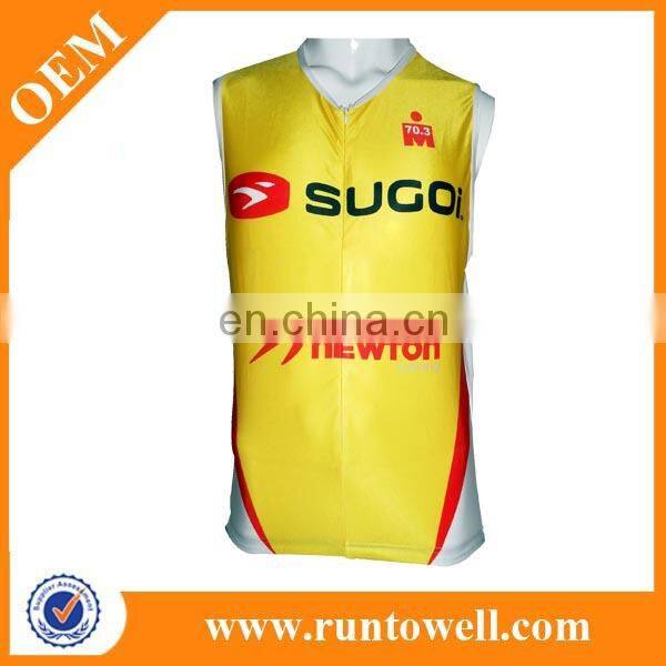 Sublimation triathlon jersey,triathlon singlet with OEM service