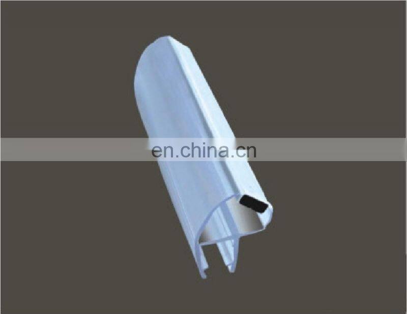 PVC magnetic shower door seal strip for couping 90 degree glass doors