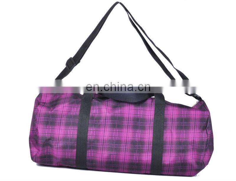 Casual Travel Bag With Handle Cylinder Foldable Sport Bag