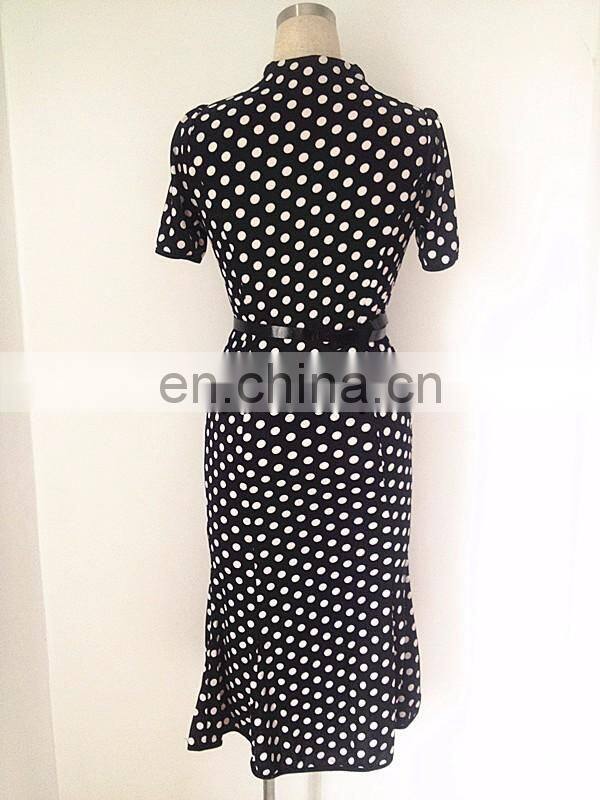 Vintage Polka dot mermaid tail dress cocktail dress for part sweetheart neckline design