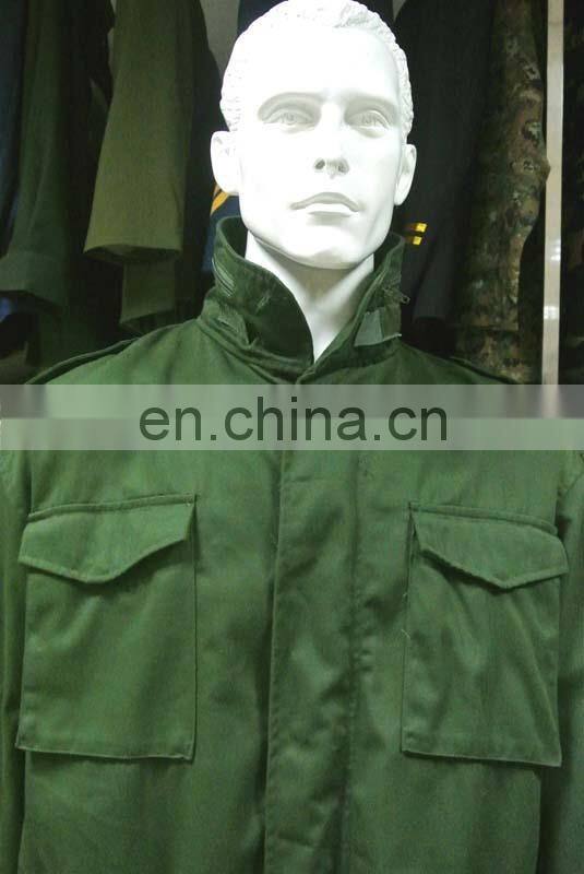 M65 field Parkas Army Green Jacket with Zip & Button Closure