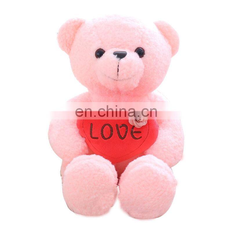Colorful Plush Large Bear Custom Heart Beat Realistic Bear Stuffed Toys