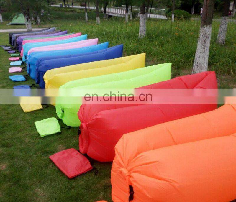 Inflatable lounge bag hammock air bed banana sofa