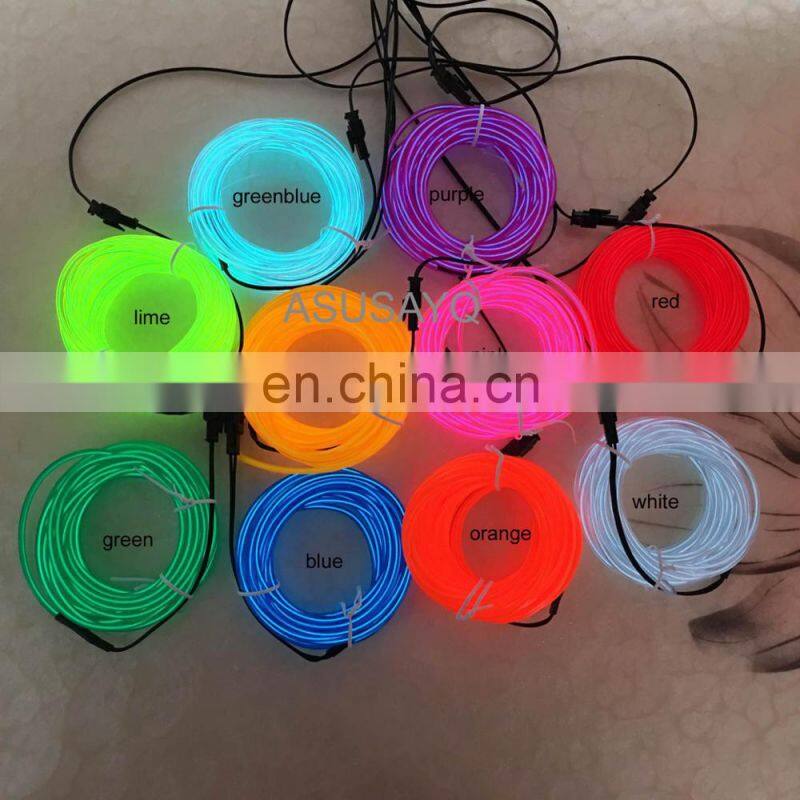 Car EL Wire with belt sound active flashing Kit Set