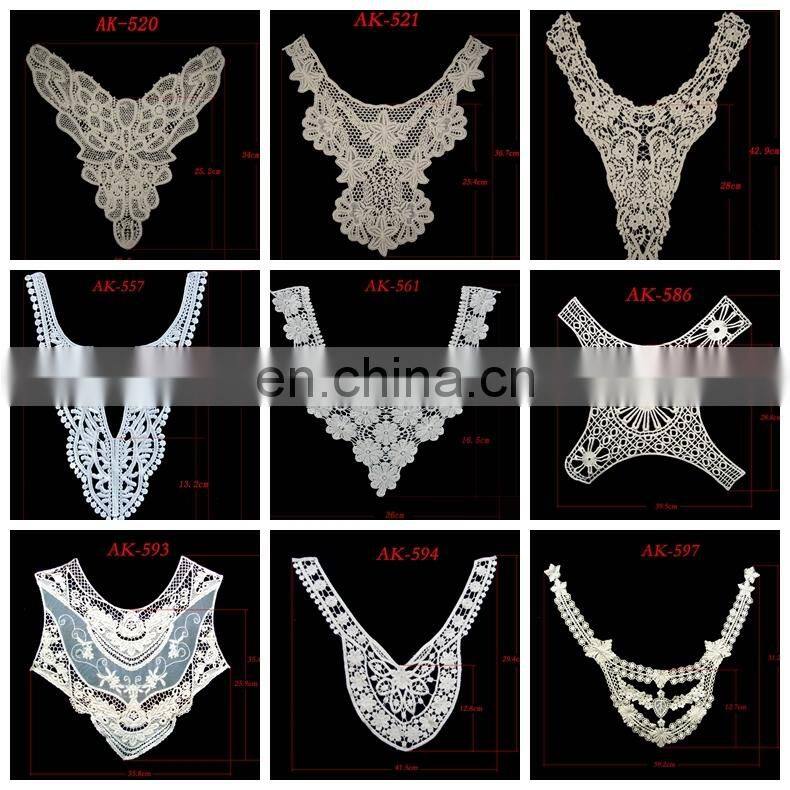 Bailange 2015 latest wholesale Guangzhou cotton lace collar lace neck neck lace designs for ladies suit