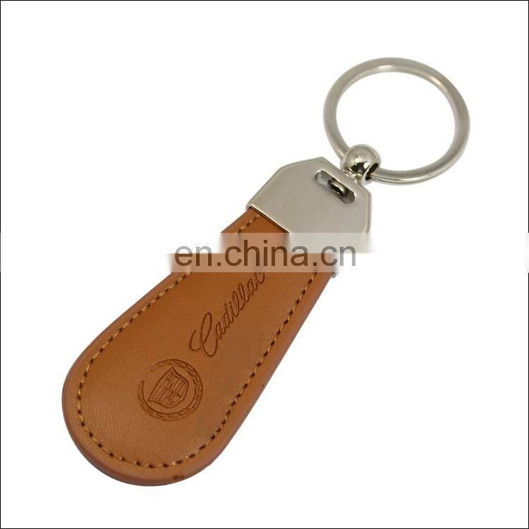 Custom car leather keychain pocket leather keyring for sale