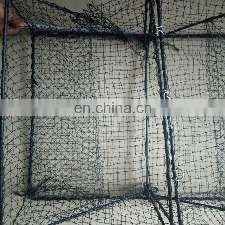 Black Square Crayfish Trap Spring Cage Fish Foldable Trap
