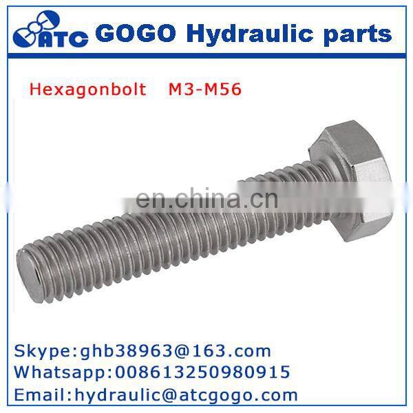 DIN933 Stainless steel hex head bolts M3-M56