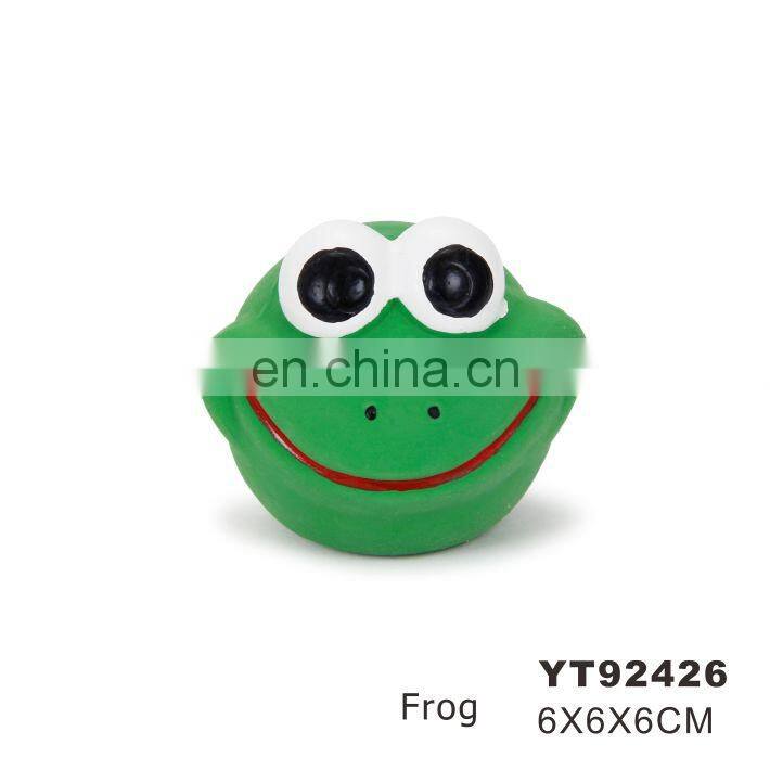 Durable Green Frog Squeaky Latex Dog Toy