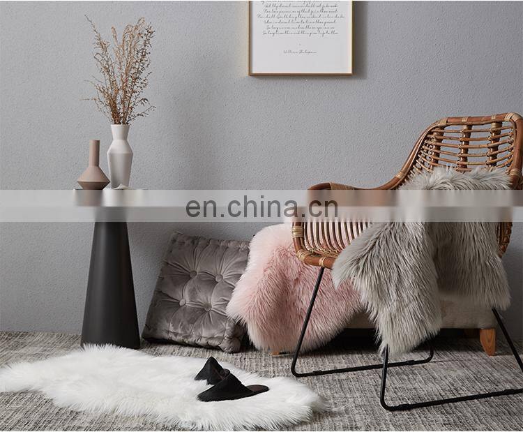 RAWHOUSE pink white gray plush skindeer leather carpet