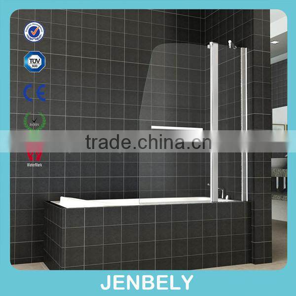 180 DEGREE PIVOT 6mm GLASS DOUBLE OVER BATH SHOWER SCREEN BL-038