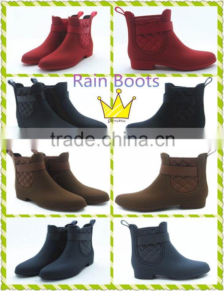Fashionable Waterproof PVC Rain Boots For Women