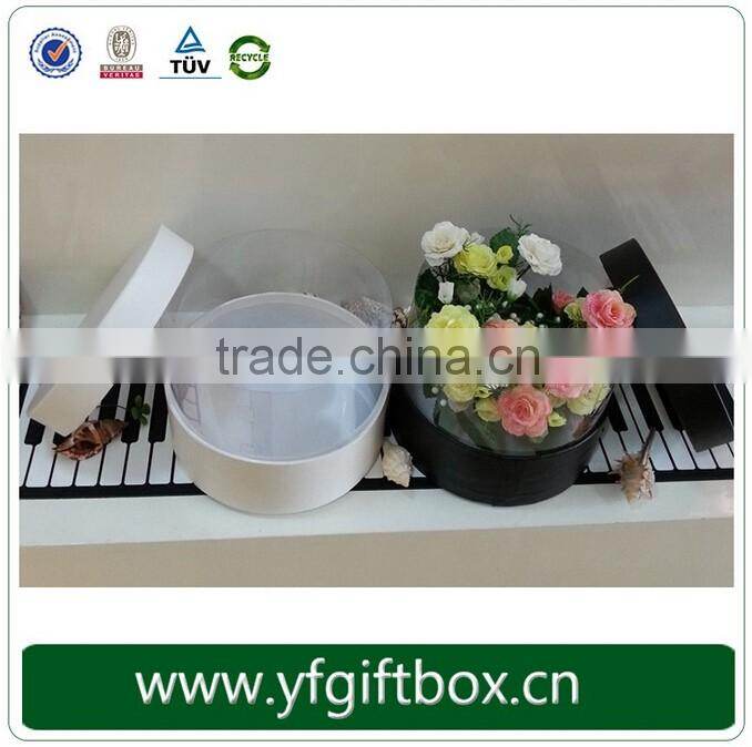 Customized paper Gift Boxes /Recycled Round Flower Boxes wholesale in Dongguan