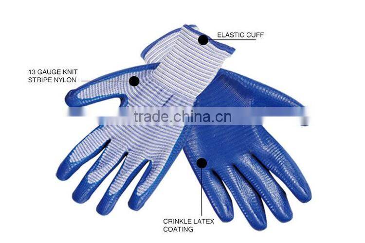Popular Nitrile Gloves Blue Color Dipped Nitrile Gloves LG055