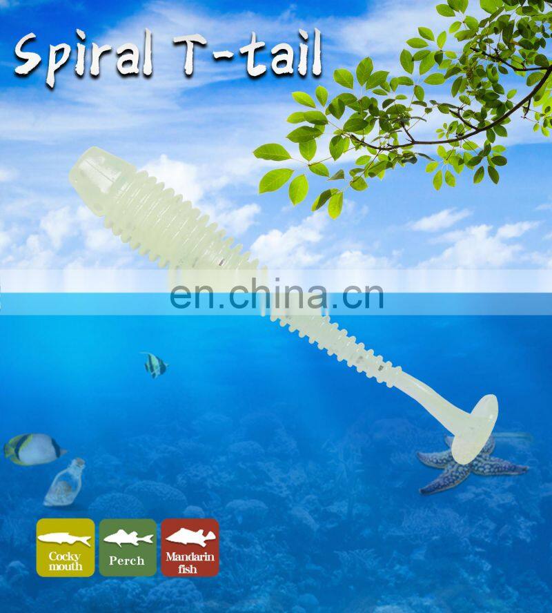 6cm 1.3gg Custom bulk freshwater saltwater t tail soft platicic lures swim worm bait