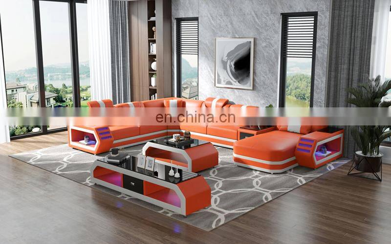 CBMmart Hot Selling Modern Genuine Leather Living Room Sofa Set