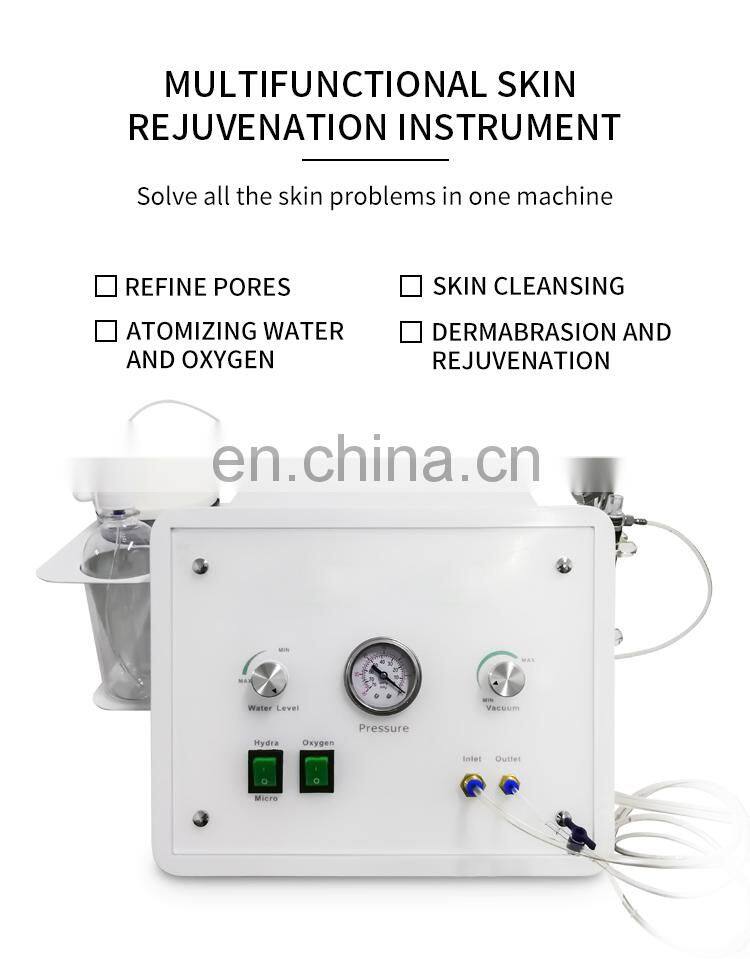 3 In1 Diamond Microdermabrasion Hydra Beauty Machine Facial Peeling Suction Oxygen Jet Skin Rejuvenation Dermabrasion Instrument
