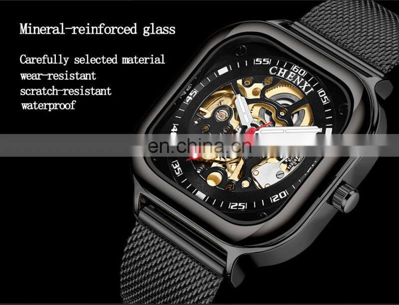 CHENXI 8810 Men Automatic Mechanical Watch Tourbillon Business Waterproof Wristwatch Men Watches