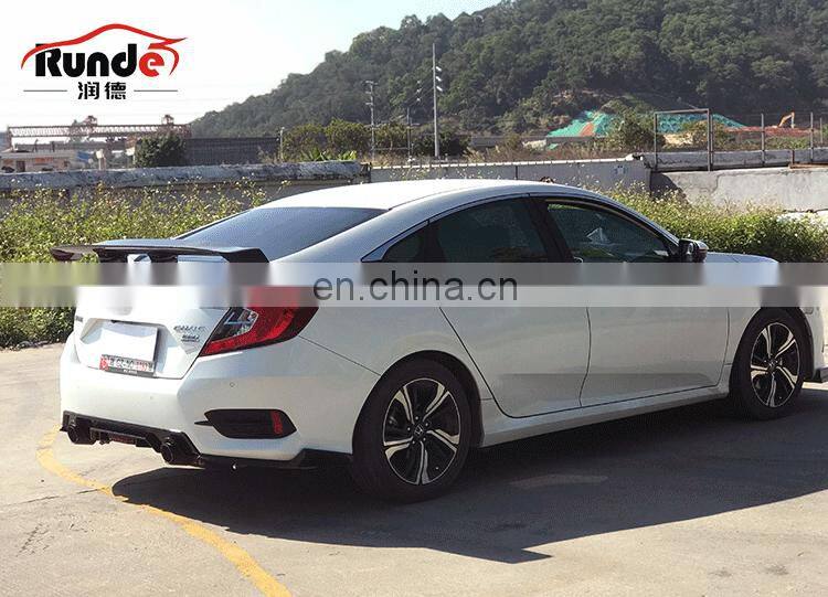 Runde Car Modification Body Parts Carbon Fiber Material Rear Spoiler For Honda Civic 10th Generation rear spoiler