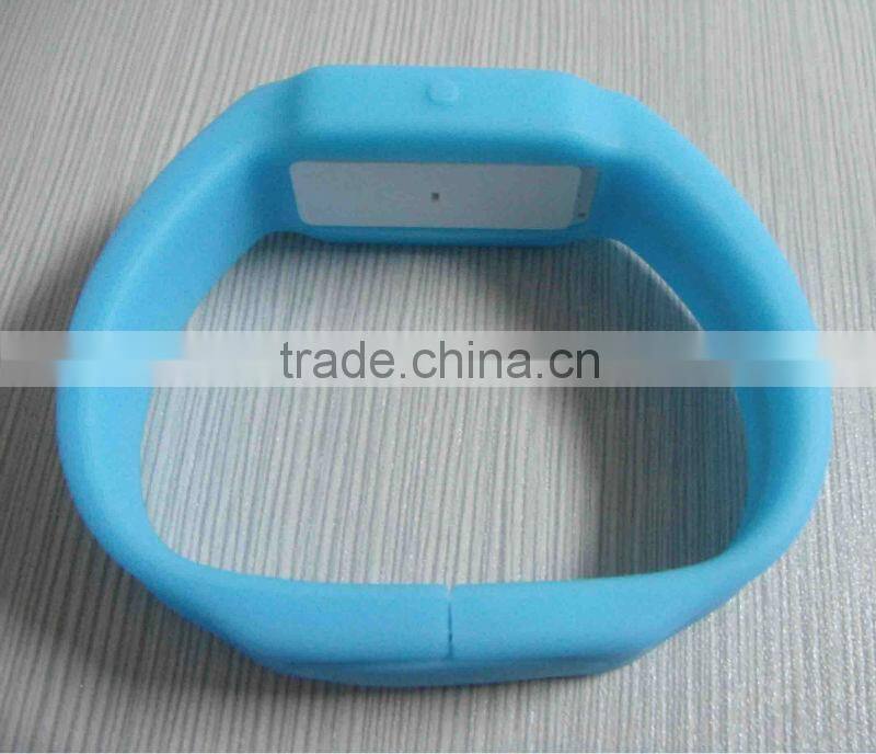 hot sale silicon bracelet usb led watch with OEM logo