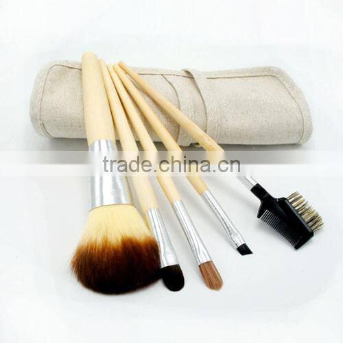 Bamboo handle synthetic hair makeup brushes set,private label cosmetics makeup
