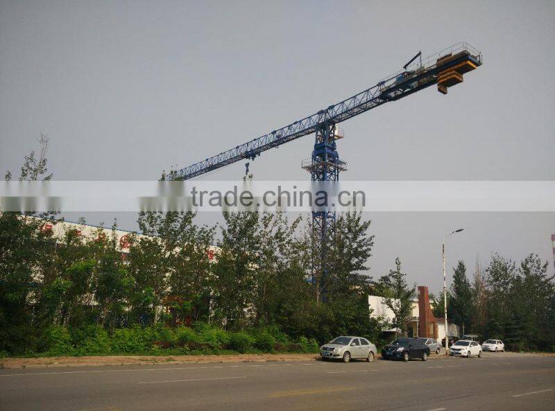 55m jib length 6T tower crane QTZ80 serialsself erecting tower crane