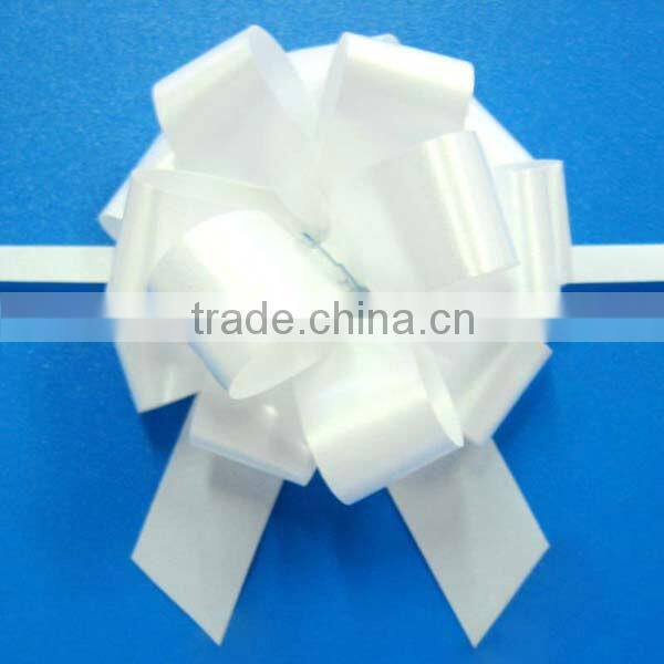Floral Printed PP Pull Ribbon Bow/Fancy Christmas Gift Wrap Bow/Customized design lolorfull plastic pull bow