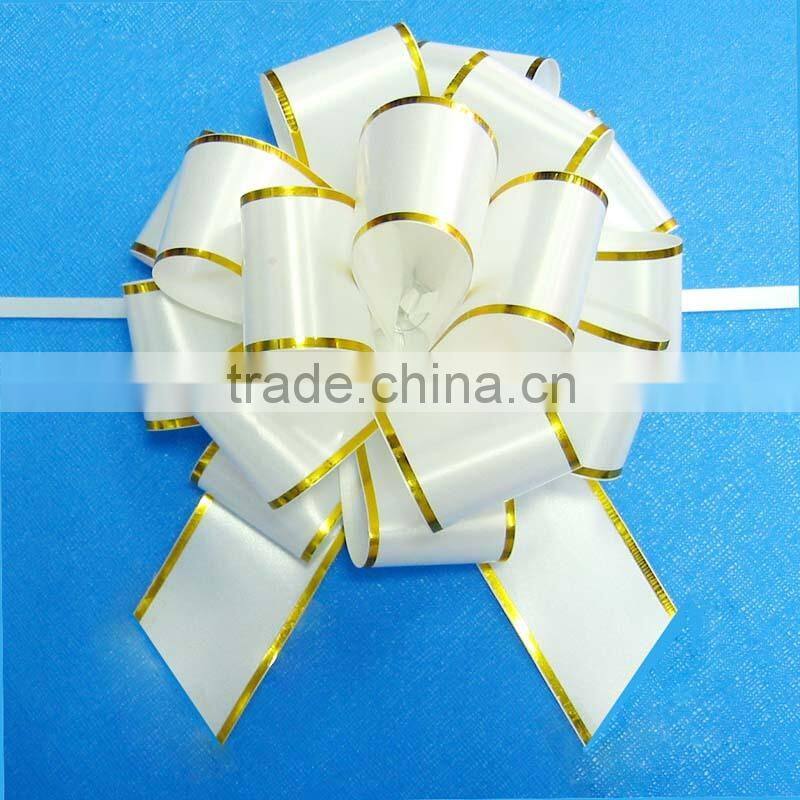 Laminated Hongkong Pull Ribbon Bow For Wrapping Christmas Tree/Birthday Cake/Wedding Car