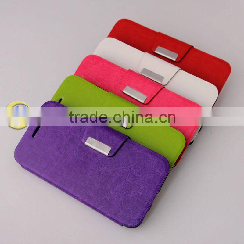 bright color nappa leather card slot mobile cell phone cover case for Apple for iphone 6 4.7