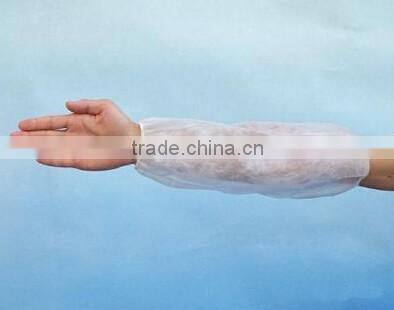 Food industry prtotection Disposable non woven PP white blue sleeve covers oversleeves elastic cuff China supplier