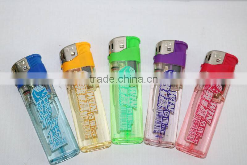 Transparent logo mark print plastic material disposable cigarette electronic lighter