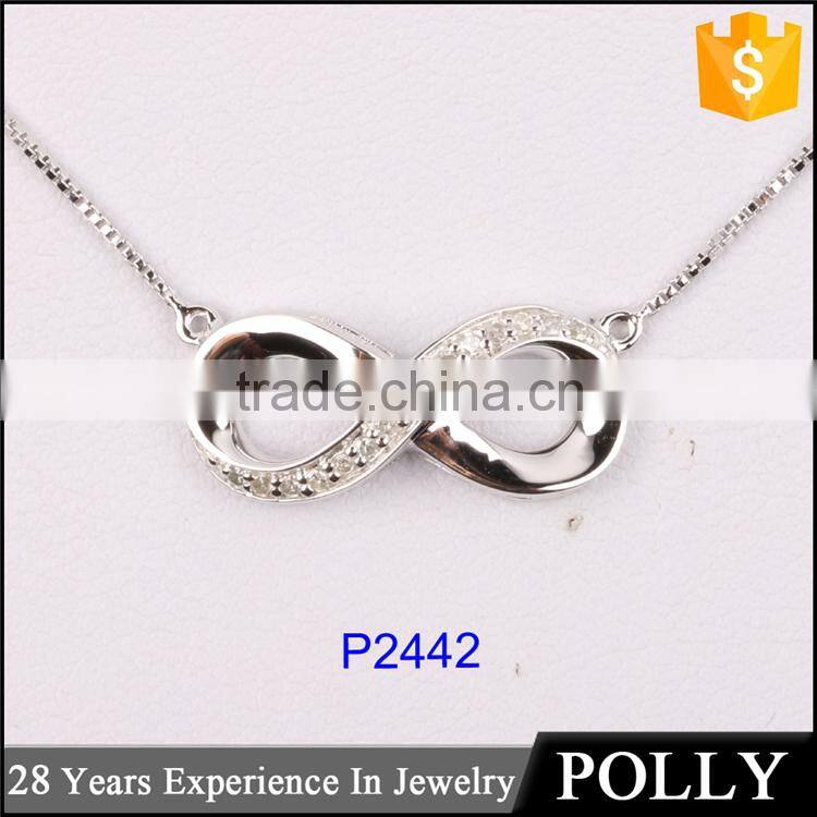 Elegant 925 silver 8 shape pendant chain 2016 factory wholesale