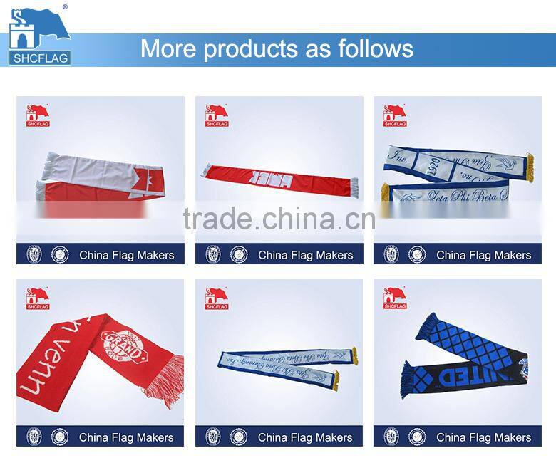 Decorative wholesale polyester custom printed football cheap scarves