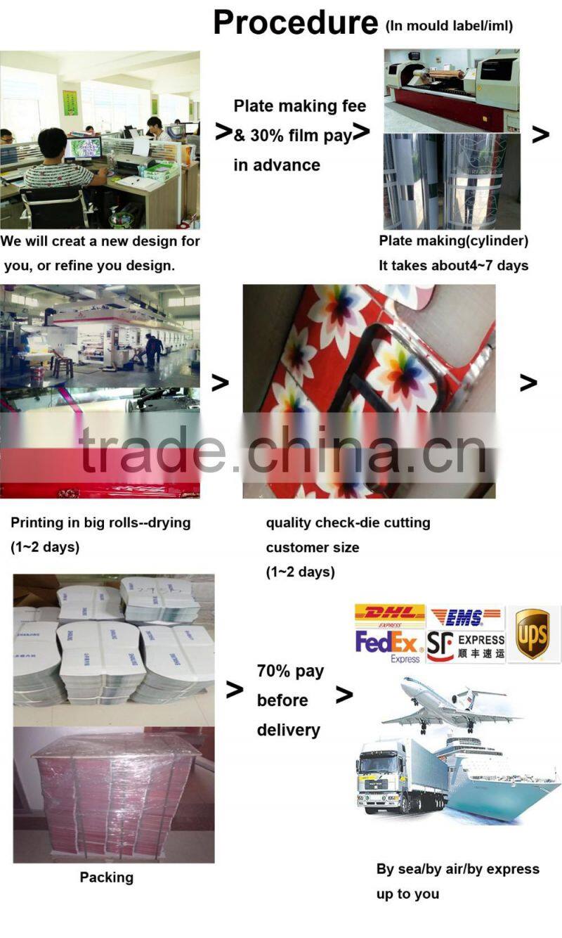 new design, in mould label, pail or bucket, fruit party