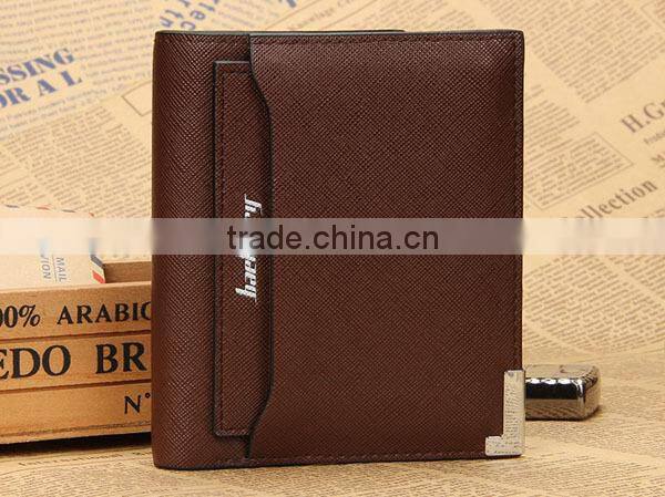 Leather mens small ID credit card wallet holder slim Pocket bifold wallet
