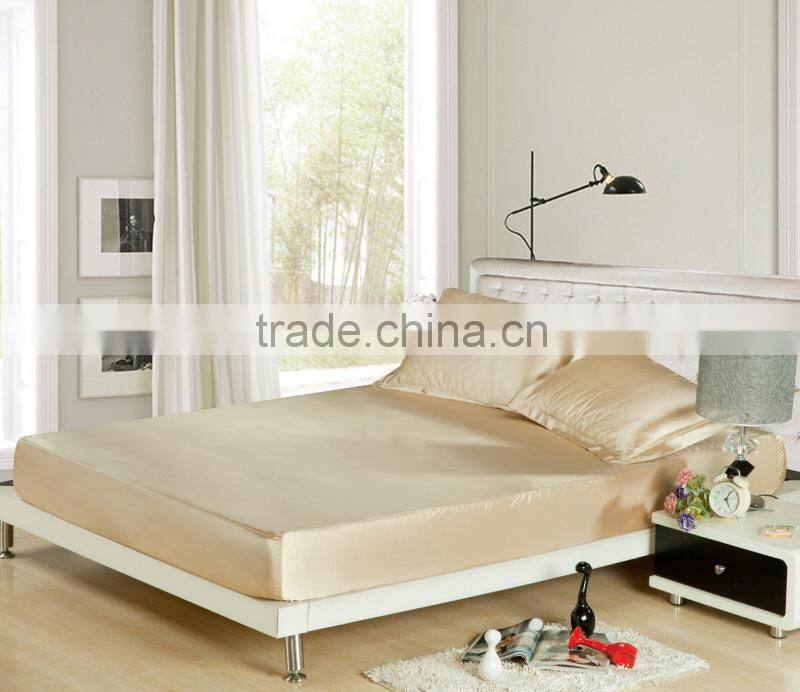 cheap wholesale soft silk bed covers, fitted sheet, silk mattress protector
