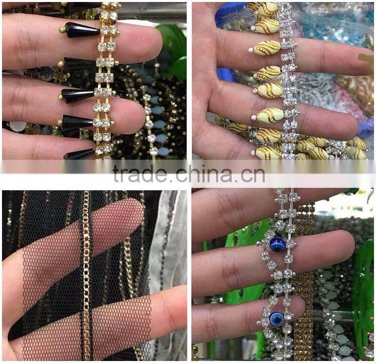 Garment accessories Flower trims,Cheap OEM/ODM White Acrylic Beads Handmade Sew on Net Cloth Collar