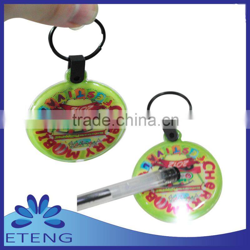 custom printed pvc led keychain