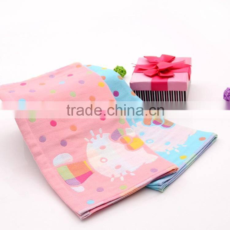 100% cotton Embroidered with cartoon design 32 stock face towel Hello Kitty face towel