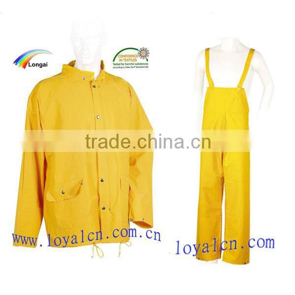 waterproof fishing yellow rubber raincoats for men