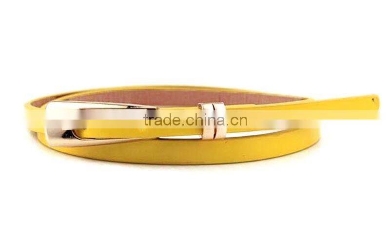 Fashion Women Lady Girl Skinny Waist Belt Thin Leather Narrow Waistband