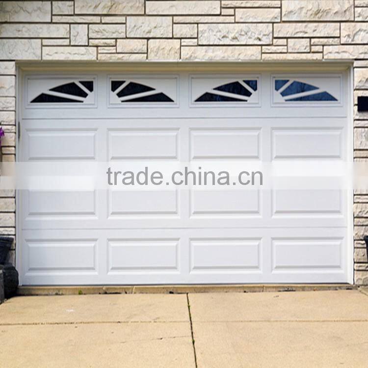 WHITE color overhead garage door with window Automatic Remote Controlled overhead garage door opener Galvanized steel /Aluminum